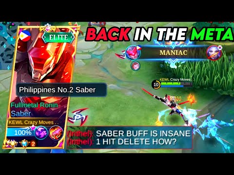 BUFFED SABER BEST BUILD AND EMBLEM IS HERE!! SABER BUFF BEST BUILD 2022 🔥