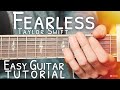 Fearless Taylor Swift Guitar Tutorial // Fearless Guitar // Guitar Lesson #649