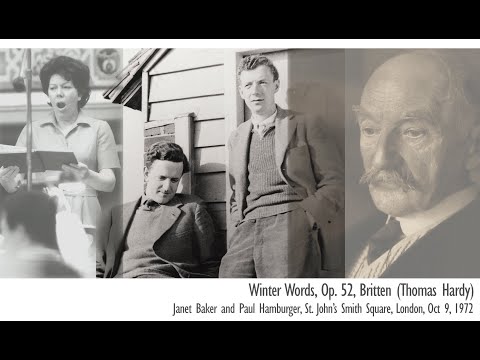 Britten: Winter Words (T. Hardy) — Janet Baker & Paul Hamburger, Live Recital 1972 — AI-Restored 4K