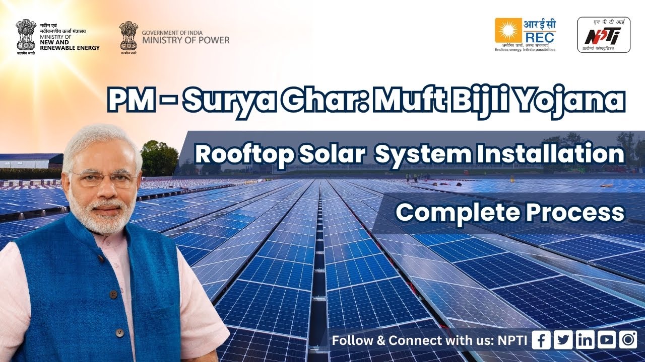 Rooftop Solar System Installation Under PM - Surya Ghar: Muft Bijli Yojana || NPTI