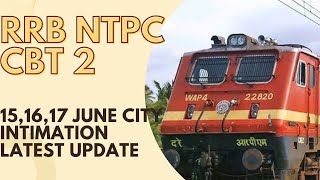 NTPC CBT 2 City intimation for 15 16 17 June #ntpccbt2 #ntpc #ntpc_exam