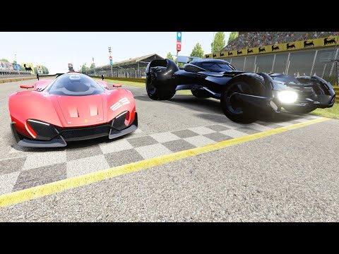 Ferrari Xezri Competizione Concept vs Batmobile at Monza Full Course