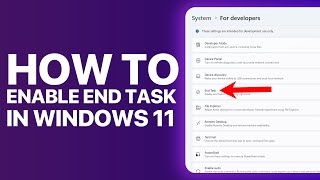 How to Enable End Task from Taskbar in Windows 11