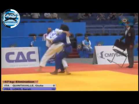European Judo Championship Chelyabinsk 2012 -57kg QUINTAVALLE (ITA)-LOKO Sarah (FRA)