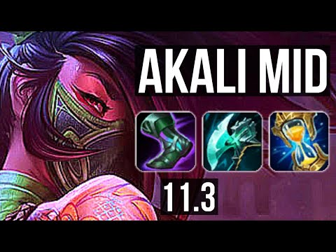 AKALI vs PYKE (MID) | 66% winrate, 7/2/5 | KR Master | v11.3