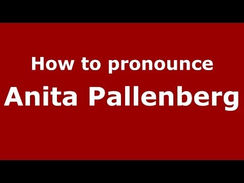 How to pronounce Anita Pallenberg (Italian/Italy) - PronounceNames.com