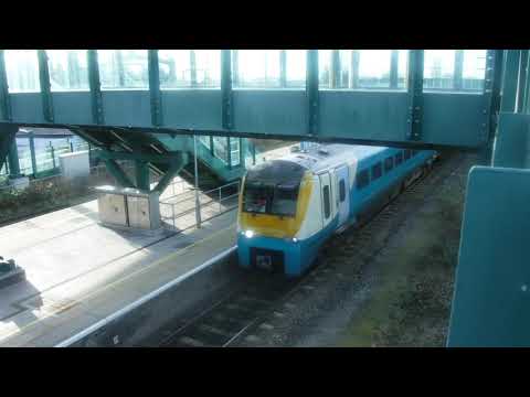 Transport for Wales train departs Prestatyn BR station for Chester 10.1.20