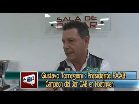 Gustavo Torregiani Presidente FAAB Campeon del 3er CAB en Noetinger