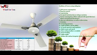 BLDC FAN  Electric Energy Saver Ceiling Fan with Remote Save Money