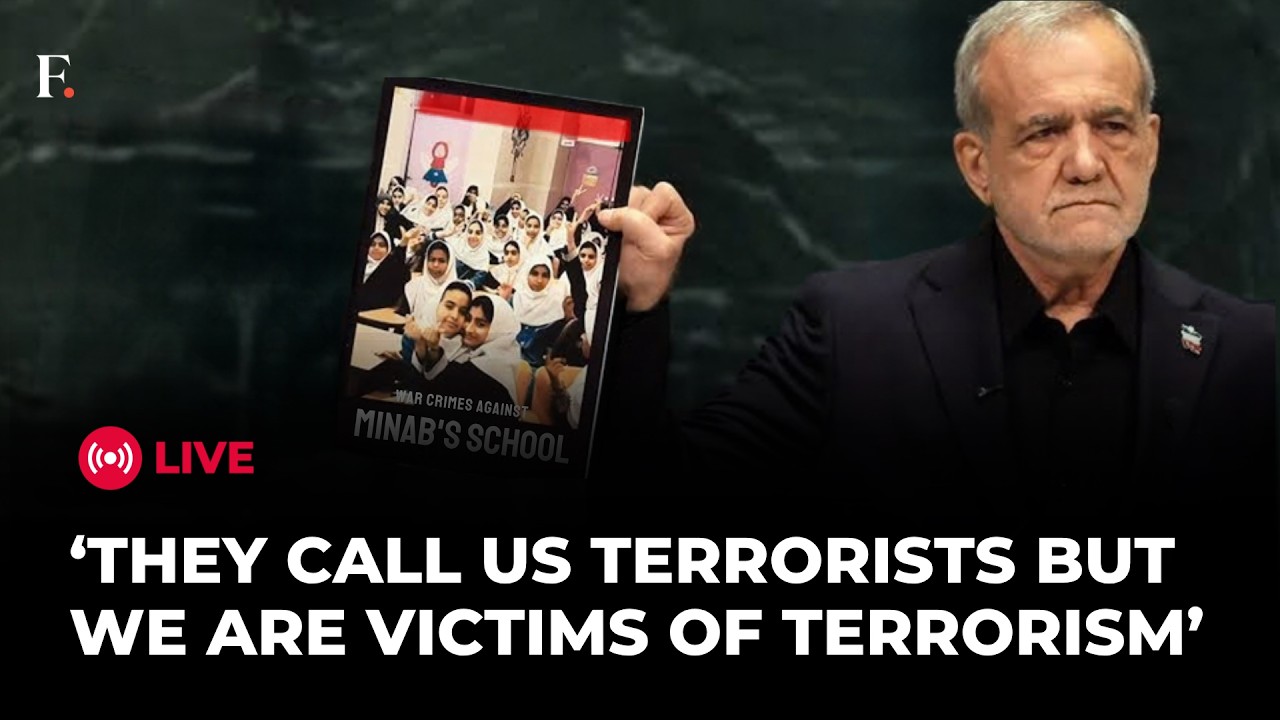 Iran President Rejects US Terror Claims, Shows Minab School Photos At UN | IRAN WAR