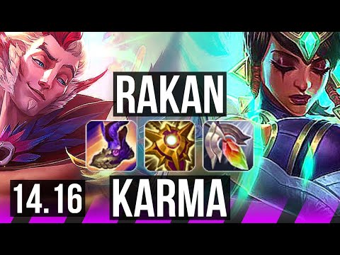 RAKAN & Ashe vs KARMA & Jhin (SUP) | 2/2/18 | EUW Master | 14.16