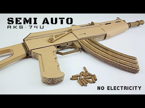 How to Make Semi Auto AKS-74U of Cardboard