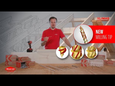 KLIMAS WOOD SCREWS WITH A SPECIAL MILLING TIP