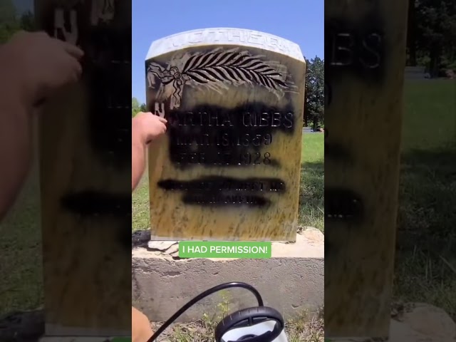Vídeo relacionado con Juego de herramientas de restauración de oro con texto en inglés "Tombstone Lettering Marker, para granite marble Limestone Cemetery Outdoor Use