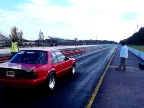 Tony's F2 first time on drag radials