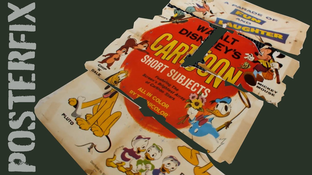 RESTORING Two Walt Disney Cartoon Posters from the 1960s