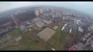 preview picture of video '004 Zielona Góra w chmurach stadion miejski / SP 18 dron naza lite F550 go pro 3 black'