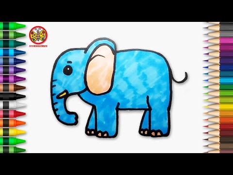 Cara Menggambar GAJAH KECIL untuk Anak TK/PAUD dan SD