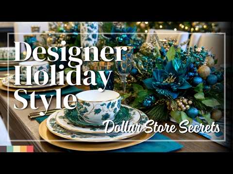 Designer Christmas Tablescapes on a Budget: Dollar Store Edition!
