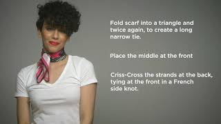 Debbie Millington silk scarf tying tutorials demonstrations  - How to wear a Necktie