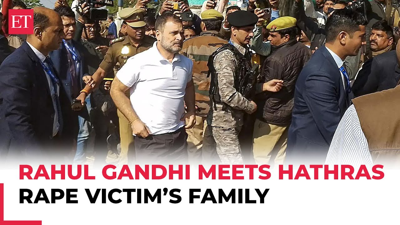 Rahul Gandhi meets family of 2020 Hathras rape-murder victim day after denied Sambhal visit