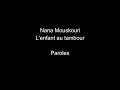 Nana Mouskouri-L' enfant au tambour-paroles