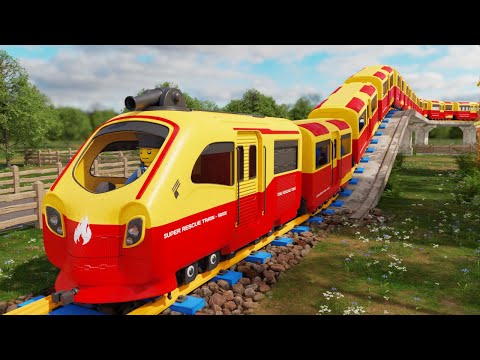🛑 Let's HELP the TRAIN - The TRAIN Coach Caught Fire 🔥 - Choo Choo Train Kids Videos