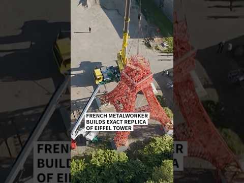 Video Thumbnail: French metalworker builds Eiffel Tower replica | AFP #shorts
