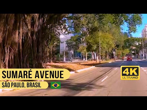 ⁴ᴷ⁶⁰ Driving on Sumaré avenue, São Paulo, Brazil #050