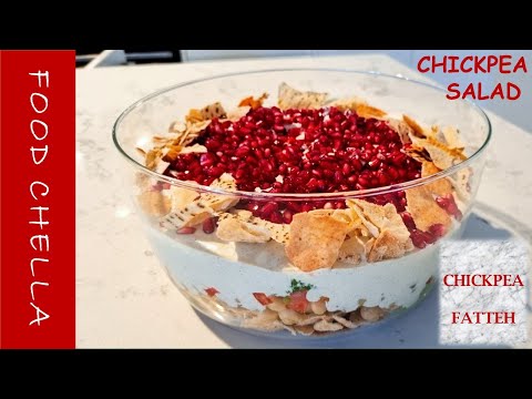 Chickpea Fatteh Salad by Food Chella | Traditional Lebanese Salad | Chickpea Salad