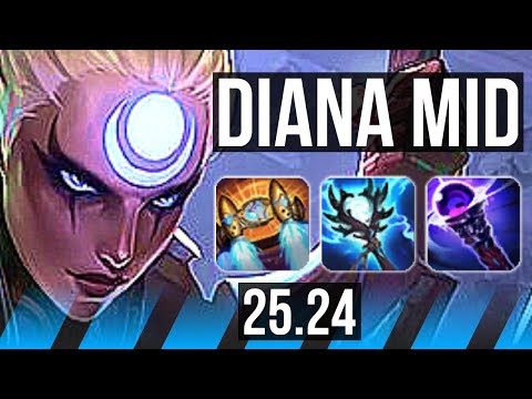 DIANA vs AKALI (MID) | KR Master | 25.24