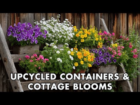 Whimsical Fence Planters ✨ Creative Upcycled Containers & Flowers