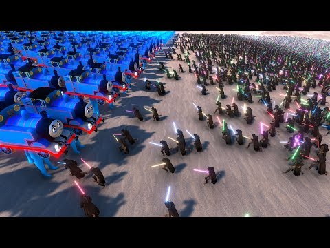 1.000 THOMAS THE ENGINE vs 20.000 JEDI - Ultimate Epic Battle Simulator