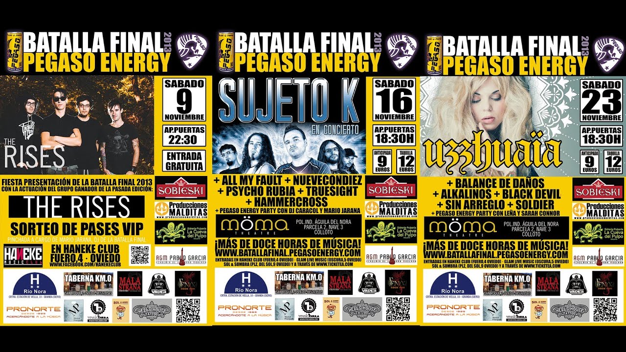 BATALLA FINAL - PEGASO ENERGY: Sujeto K + All my fault + Nuevecondiez + Psycho Rubia + Truesight + Hammercross en Colloto