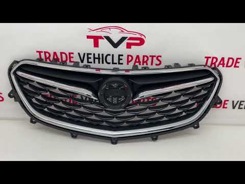 For Vauxhall Mokka X 09/2016-07/2019 Front Bumper Upper Top Grille With Chrome Trim video