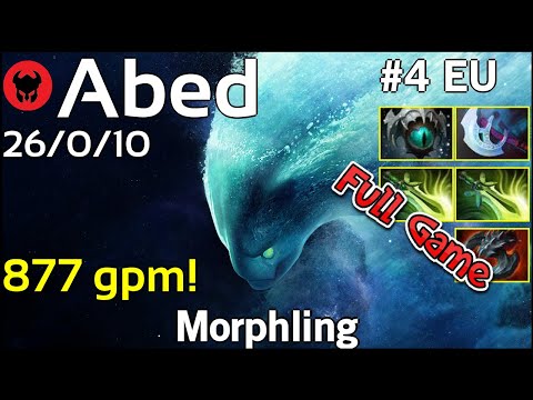 877 gpm! Abed [Fnatic] plays Morphling!!! Dota 2 Full Game 7.21