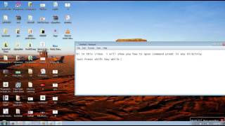 How to open a command prompt in any folder in windows 7