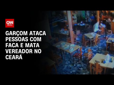 Garçom ataca pessoas com faca e mata vereador no Ceará | CNN NOVO DIA