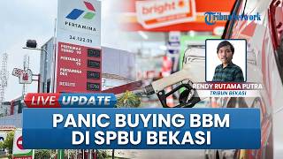 Panik Buying! Diduga Khawatir Harga BBM Naik, Pom Bensin di Harapan Baru Bekasi Diserbu Warga
