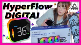 （自作PC）リアルタイム温度が見やすい！デジタルディスプレイ付き簡易水冷✨MONTECH HyperFlow DIGITAL 開封｜unboxing ＋Review…