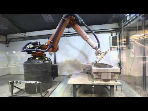 Kuka KR120 6 axis CNC robot in action