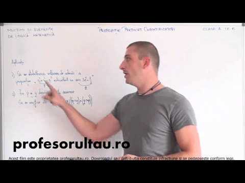 28   Multimi si elemente de logica matematica   propozitie, predicat, cuantificatori    partea 13