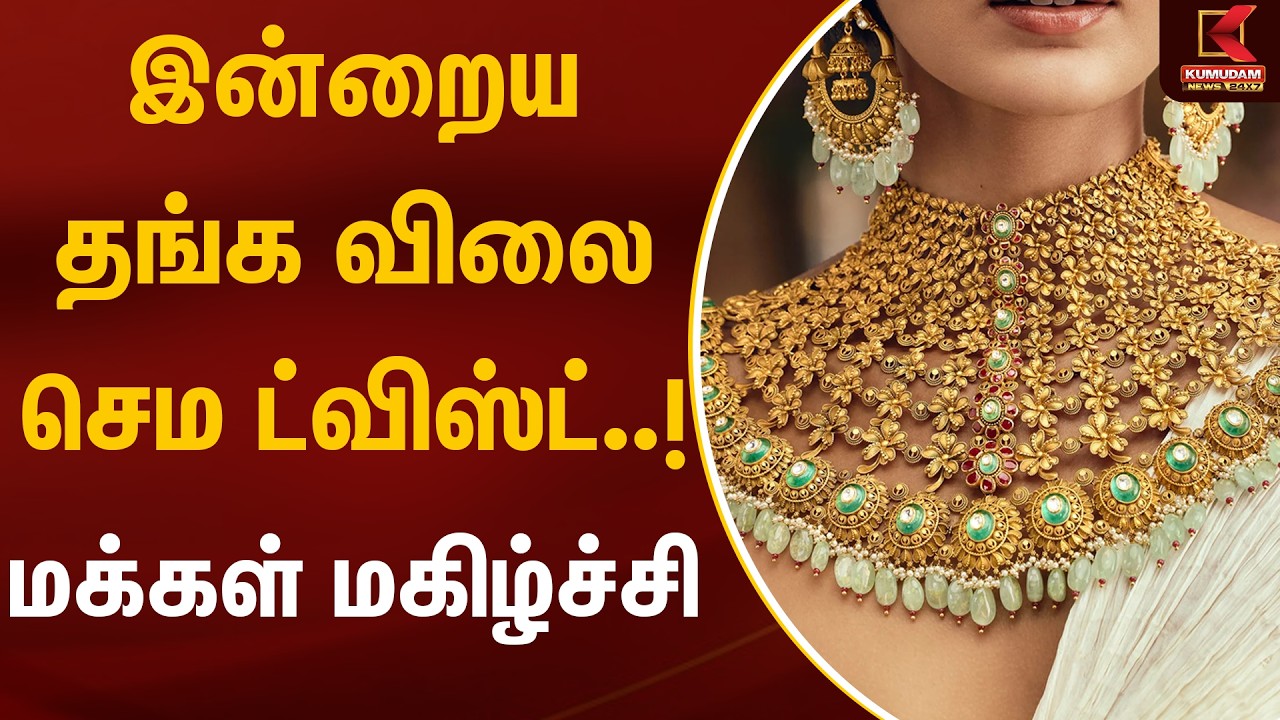 இன்றைய தங்க விலை செம ட்விஸ்ட்..! மக்கள் மகிழ்ச்சி | Gold Rate Today | Kumudam News