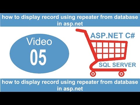 how to display record using asp repeater from database in asp.net c#