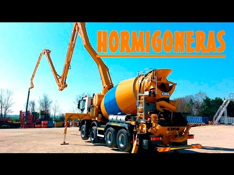 MIXER TRUCK real and toy bulldozer motorcycle with a sidecar for children in Spanish