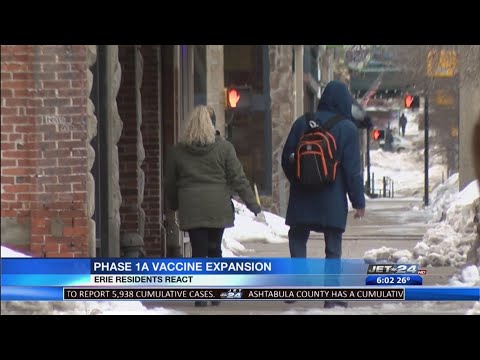 Erie residents react to the expansion of Phase 1A for the COVID-19 vaccine
