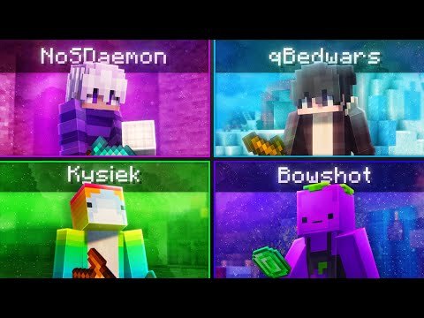 Bedwars 1v1v1v1 vs qBedwars, Bowshot & Kysiek