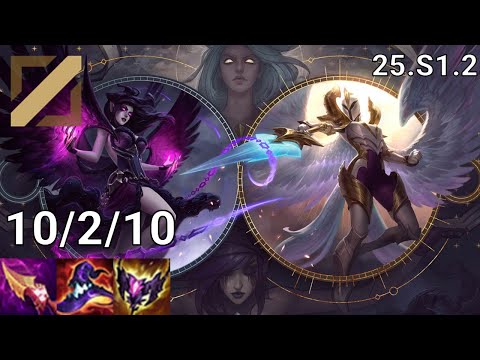 Kayle Mid vs Xerath - EUW Master | Patch 25.S1.2