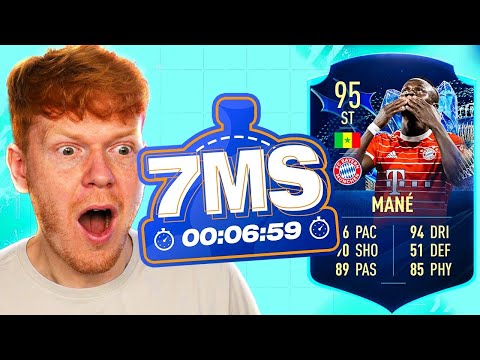 5 STAR SKILLS STRIKER SADIO MANE 7 MINUTE SQUAD BUILDER!!