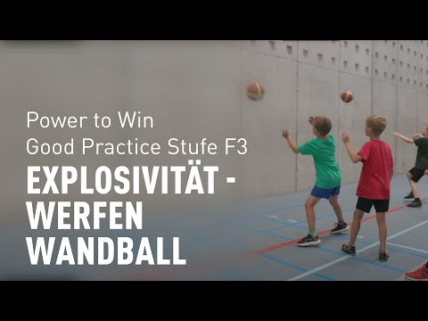 Power to Win – Good Practice Stufe F3: Explosivität – Werfen – Wandball